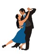 Man and woman dancing merengue