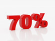 Seventy percent of red color