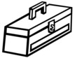 black and white toolbox