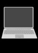 laptop computer on black background.