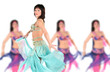 bellydancer with group girls