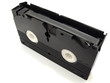 Black video tape against the white background