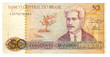 50 cruzeiro bill of Brazil, pink portrait, biscuit picture