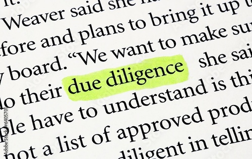 Photo: Due Diligence Due Diligence