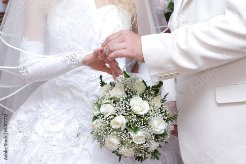 putting on a wedding ring