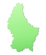Luxembourg map filled with light green gradient