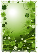 design for St. Patrick's Day with four and three leaf clovers design for St. Patrick's Day with four and three leaf clovers
