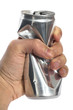 man squeezing a drink can clipping path included man squeezing a drink can clipping path included