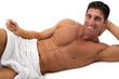 naked sexy man with towel