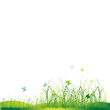 Grass silhouette green, summer background