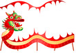 vector illustration of dancing dragon in chinese New Year