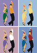 Man and woman dancing swing