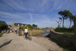 France, Côtes d'Armor, Ile de Bréhat, cyclistes France, Côtes d'Armor, Ile de Bréhat, cyclistes