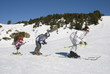 famille en ski