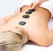 Hot stone massage in the day spa Hot stone massage in the day spa