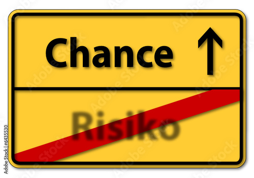 Vektor: chance risiko chance risiko