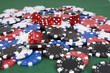 Casino Poker Chips mit WŸrfel