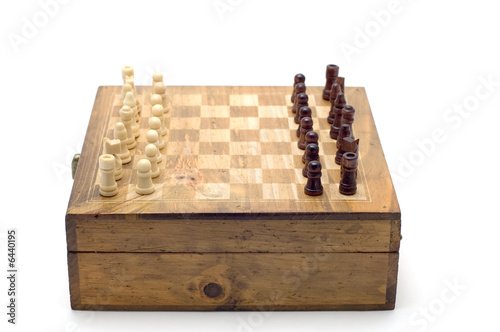 Photo: object on white: game - chess macro object on white: game - chess macro