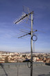 Antenne collective sur toit d'immeuble