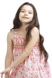 Young girl posing on a white background.