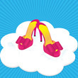 illustration of pink shoes illustration of pink shoes