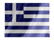 Fluttering image of the Greek national flag.