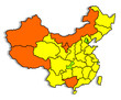 China politisch mit Schatten