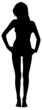 silhoette of young girl