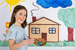 Girl painting