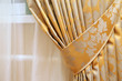 beautiful curtain on edge of a window
