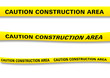 Illustration: Several versions of a construction ribbon with clipping paths Several versions of a construction ribbon with clipping paths