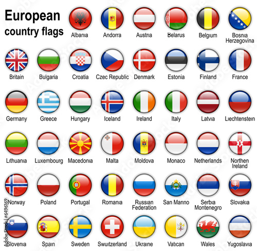 flags of europe. european country flags