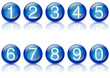Images : Boules de cristal num�rot�es bleu