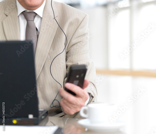 Business life on the move with copy space