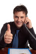 Man business satisfaction guaranteed