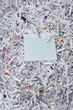 Shredded Paper with a blank note