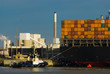 huge container ship