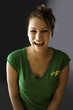 Woman Sitting and Smiling