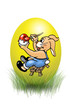 gelbes ei mit hase