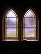 Stained Glass Windows in an Old Church