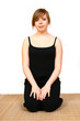 Young woman making yoga- exercises