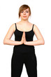 Young woman making yoga- exercises