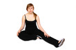 Young woman making yoga- exercises