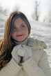 young woman at winter vacation