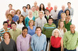 A crowd of people