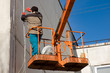 Man works