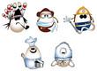 Eggs figure (redskin, pilot, fireman, cook, eskimo)