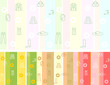 fashion seamless / vector pattern / 4 color variants