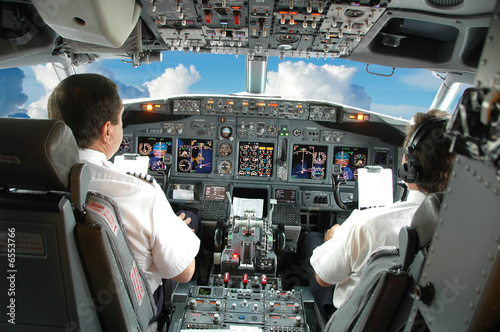 Photo: Pilots in the cockpit Pilots in the cockpit