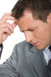 businessman thinking close up